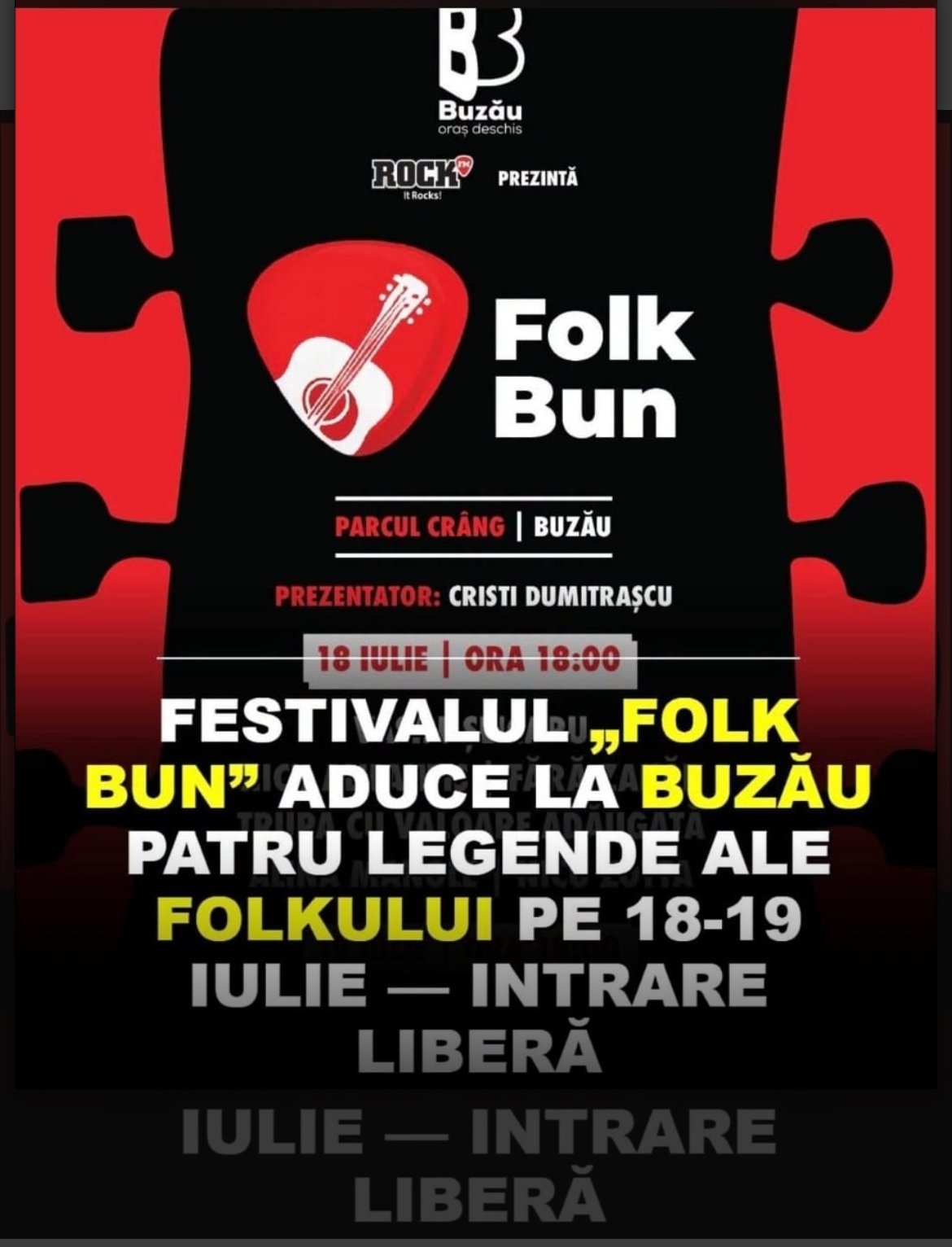 Folk Bun Buzău 2026 – muzică și atmosferă de vară în Parcul Crâng
