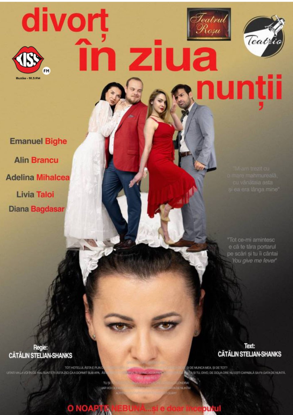 „Divorț în ziua nunții” – comedie spumoasă la Teatrul „George Ciprian” Buzău, 30 octombrie 2026