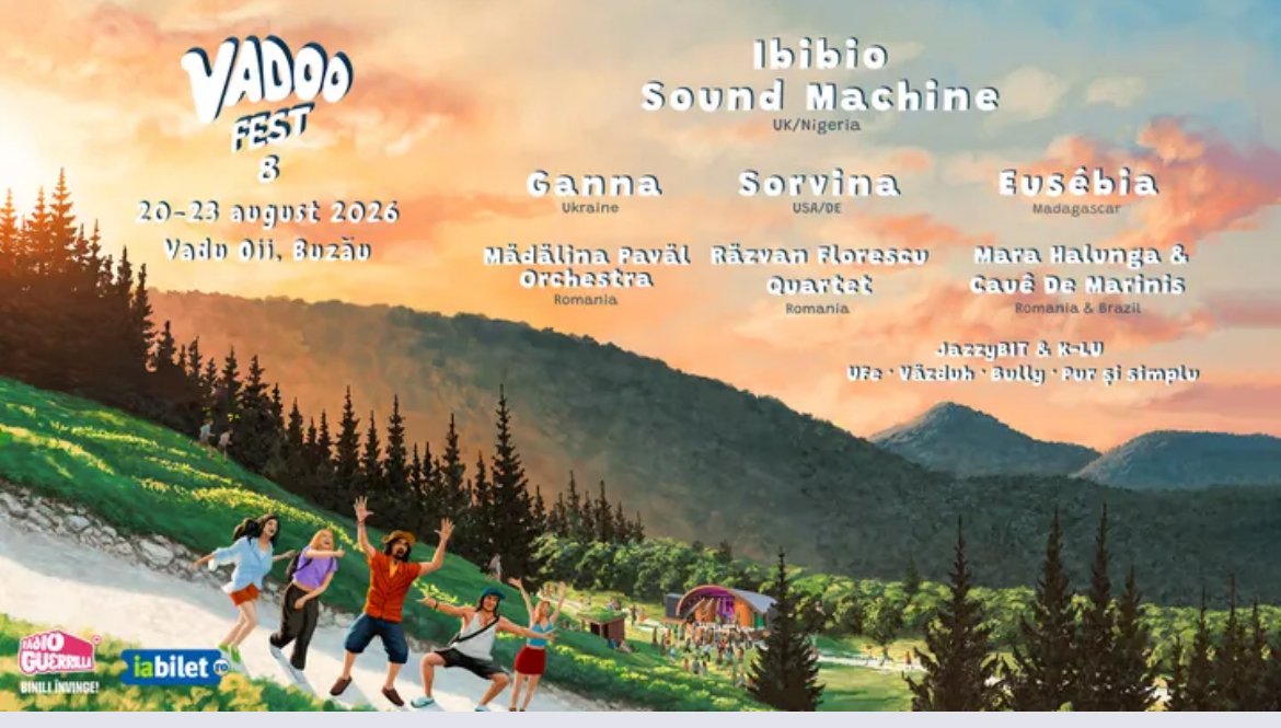 Vadoo Fest – Festival de muzică, artă și natură (20–23 august, Vadu Oii, Buzău)