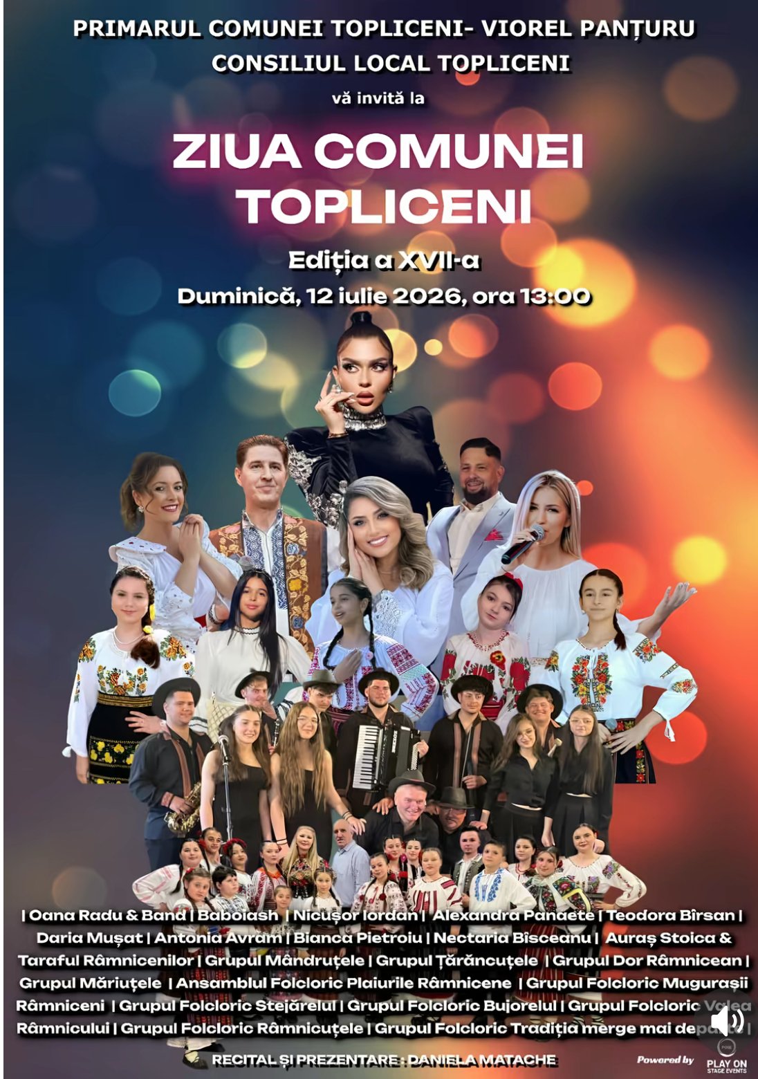 Topliceni sărbătorește tradiția! Ziua Comunei revine pe 12 iulie 2026 cu voie bună și momente de neuitat