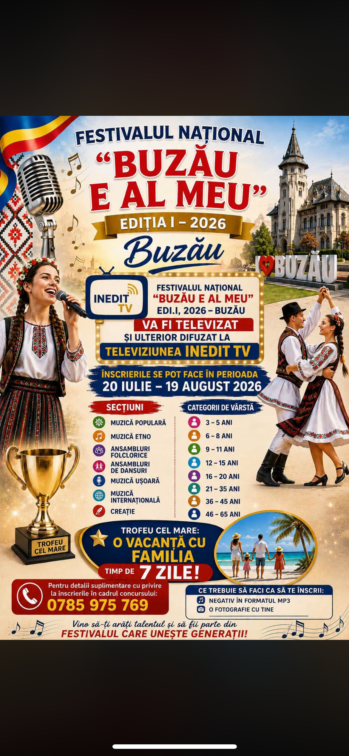 Buzăul își descoperă noile talente! Încep înscrierile la Festivalul Național „Buzăul e al Meu” – ediția I