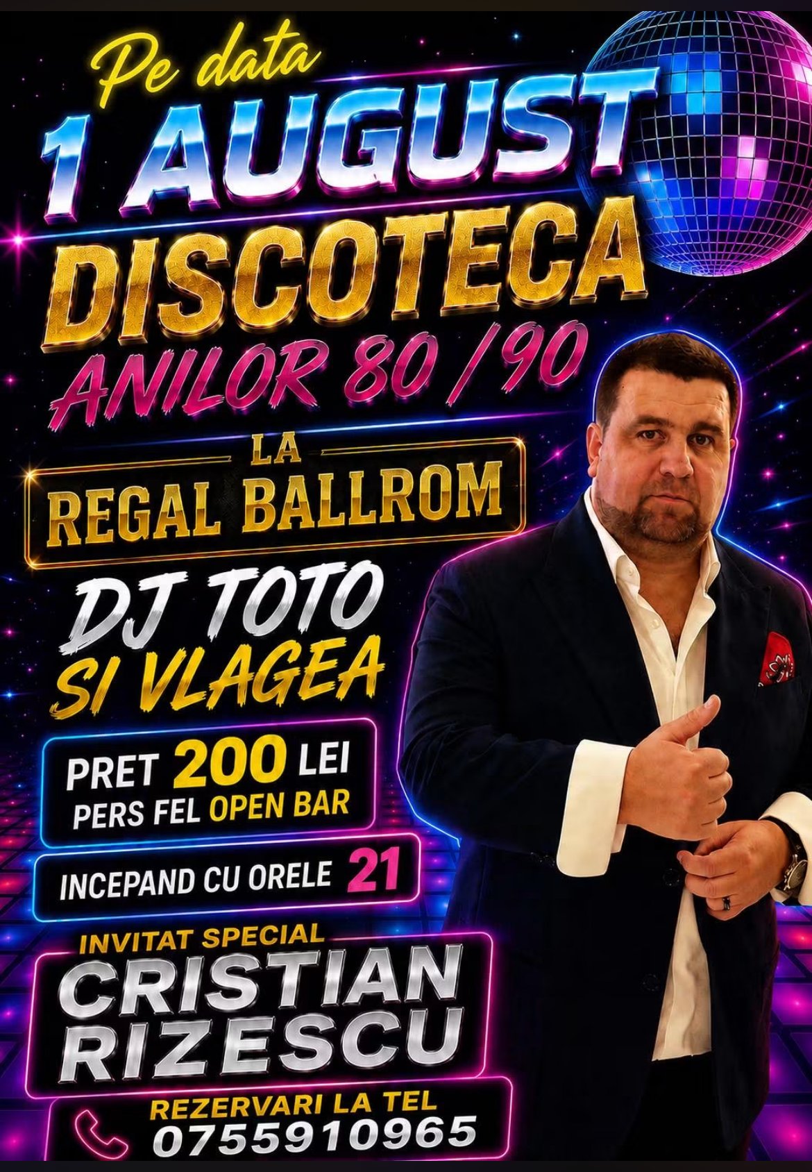 O noapte de neuitat cu hiturile anilor ’80 și ’90 la Grand Regal Ballroom!