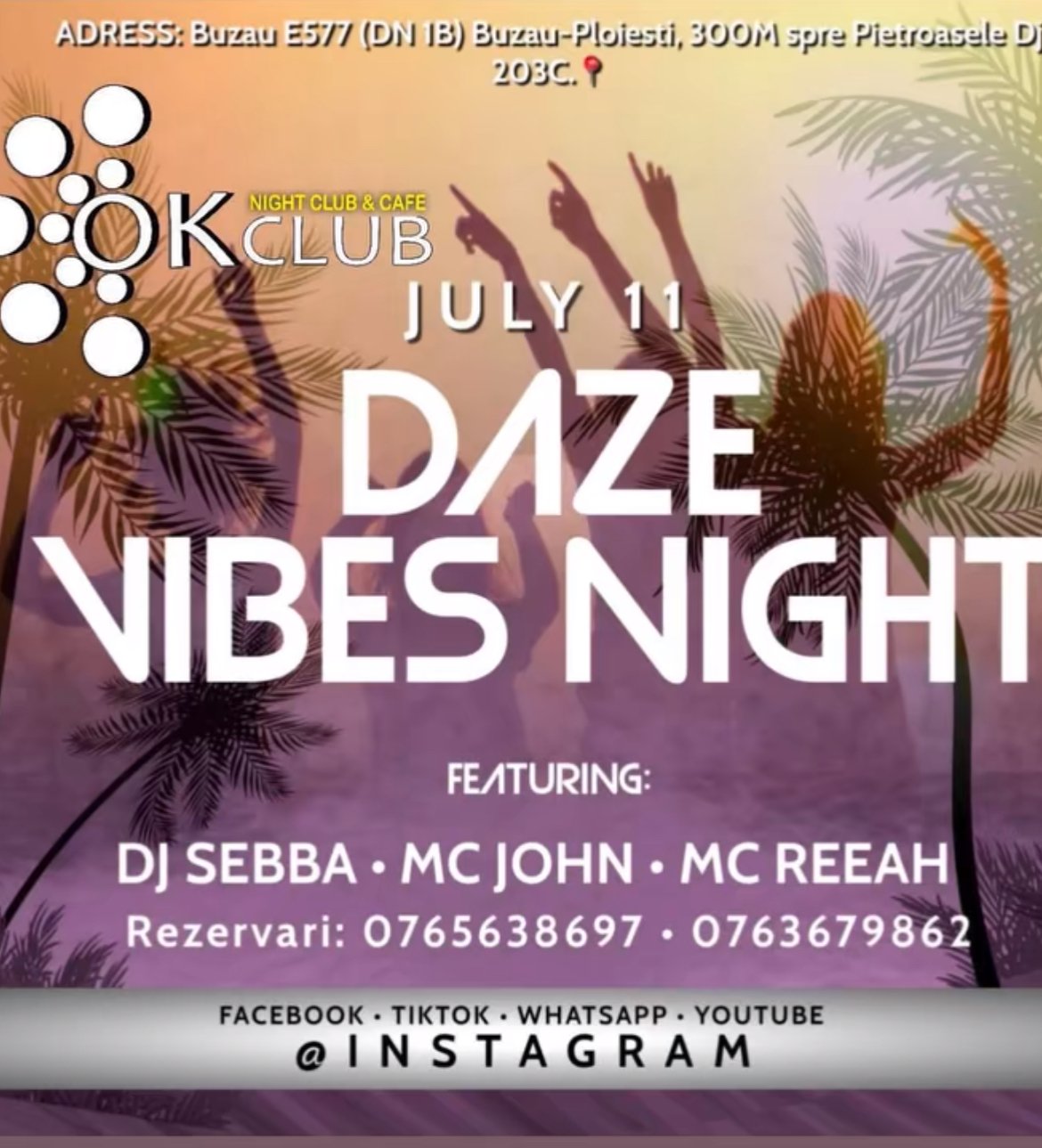 DIZES VIBES NIGHT – O NOAPTE DE NEUITAT LA CLUB OK PIETROASELE!