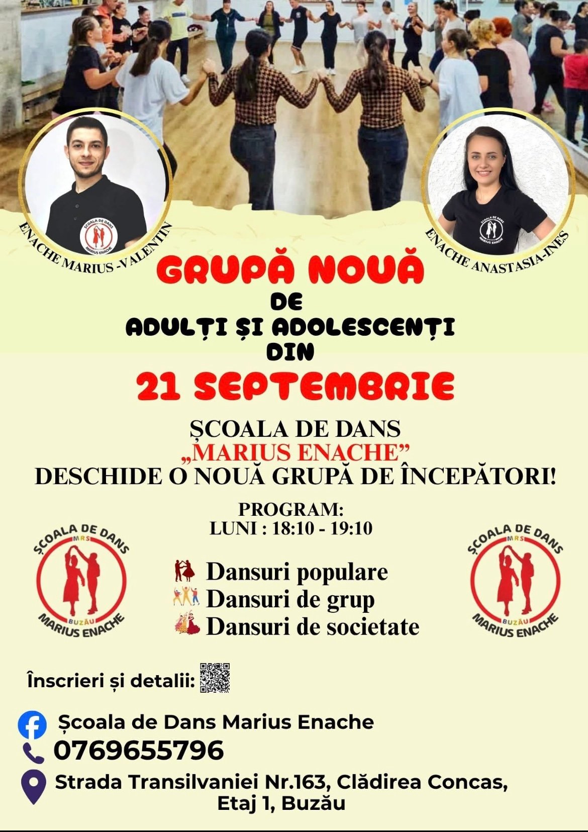 Intră în ritmul dansului! Școala de Dans „Marius Enache” deschide o nouă grupă pentru adulți și adolescenți din 21 septembrie