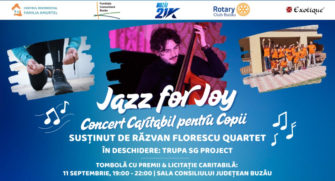 Buzău se unește prin muzică și fapte bune la Concertul Caritabil „Jazz for Joy”