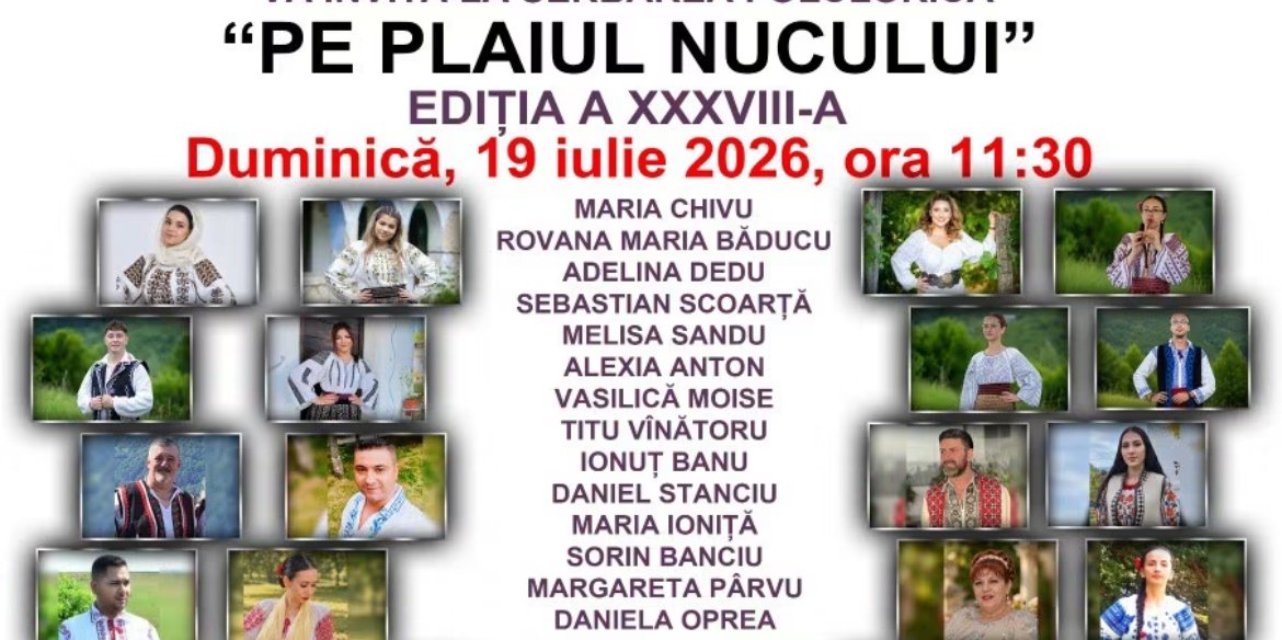 Sărbătoarea Folclorică „Pe Plaiul Nucului” – ediția a XXXIV-a, Lopătari 2026