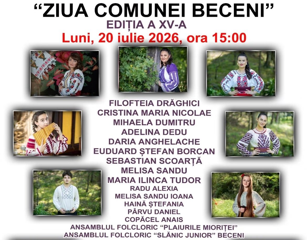 Sărbătoarea Folclorică „Ziua Comunei Beceni” – Ediția a XV-a, 2026